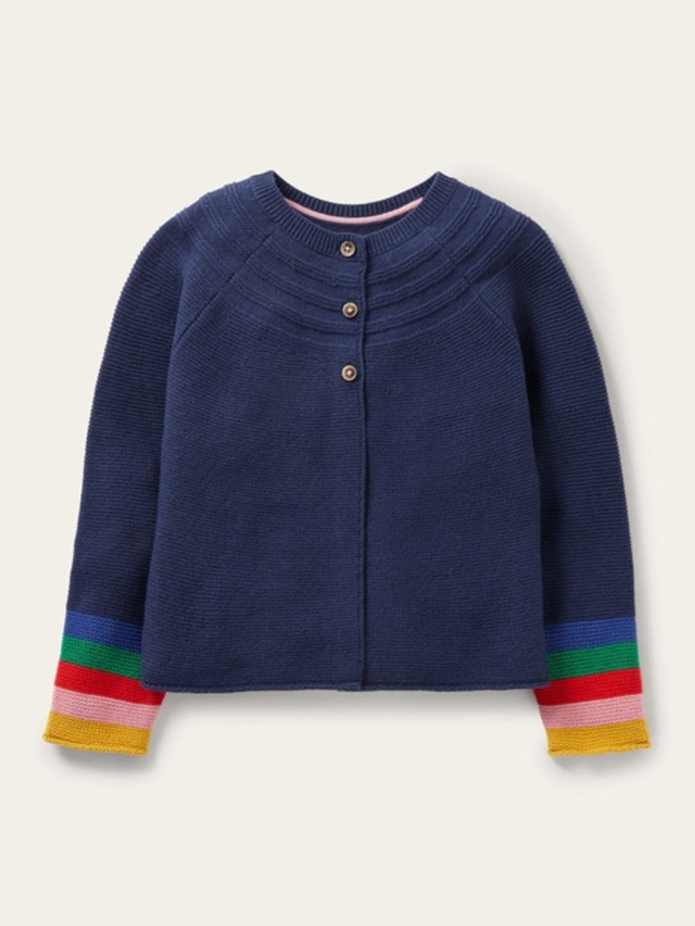 Mini Boden Girl’s Rainbow Sleeve Cardigan 2-3 Years